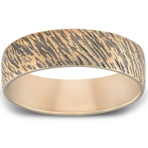 Pompeii3 Black & Yellow Gold Cheetah 6mm Ring Mens Wedding Band 10k - 1 of 4