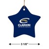 Clarion University Foundation Primary Logo StarShaped Porcelain Holiday Christmas Tree Ornament  3.1" - 3 of 4