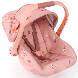 Bayer Design: Doll Deluxe Car Seat - Coral Pink Floral, For Dolls Up To 18" - 1 of 4