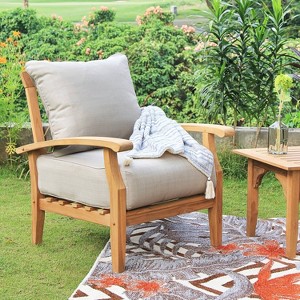 Cambridge Casual Caterina Teak Outdoor Patio Arm Chair - 1 of 4