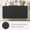 Nasitip 6 Drawer Dresser for Bedroom, Wood Dresser with Metal Legs, Modern Chest of Drawers, Large Dresser for Closet, Living Room, Hallway - 2 of 4