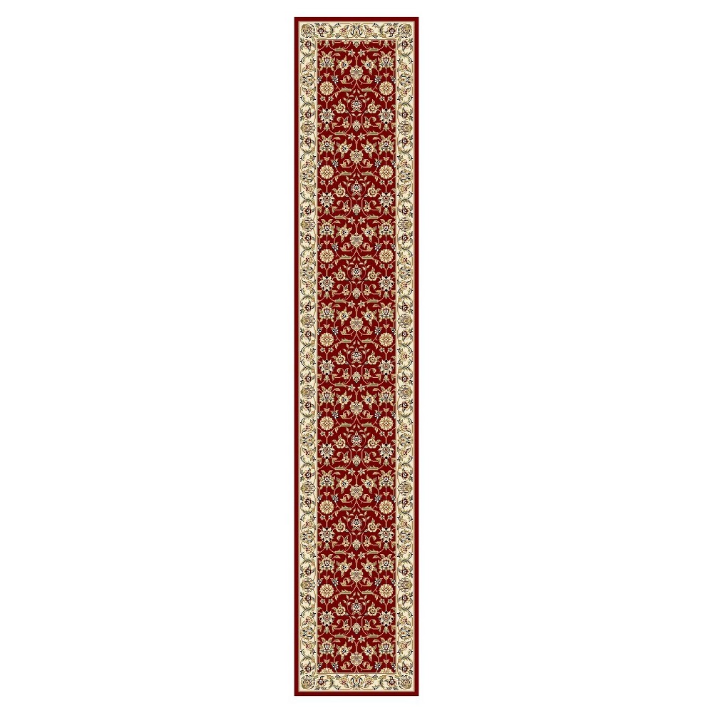2'3inx10' Floral Runner Red/Ivory - Safavieh
