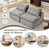 NicBex Modern Modular Soft Chenille Loveseat Sofa with Removable Pillows,Minimalist Armless 2-Seater Sofa for Living Room,Bedroom - 4 of 4