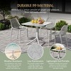 WestinTrends Playa 31.5" Square Outdoor Plastic Resin Patio Dining Table for 4 - 3 of 4