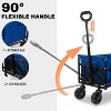 Bestier Collapsible Wagon Cart with Wheels, Folding Utility Heavy Duty Wagons Carts for Grocery Sports Garden Camping, Outdoor Cart - 4 of 4