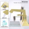 ChicFurnit Bathroom Sink Faucet Modern 2 Handle Deck Mounted Faucet with Drain and Supply Kits for Contemporary Vanities, Gold, 10.24"*8.11"*7.68" - 4 of 4