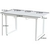 70.86" x 31.5" x 29.5" Square Extendable Dining Table with metal leg, Modern Space Saving Kitchen Table for Living Room - 2 of 4
