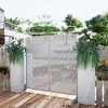 MAYEERTY Copper Coin Galvanized Steel Privacy Outdoor and Indoor Divider with Free Standing Decorative Privacy Screen for Balcony Patio Garden 1pcs - 4 of 4