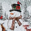 Collections Etc Winter Snowman And Deer Quilt - 3 of 3