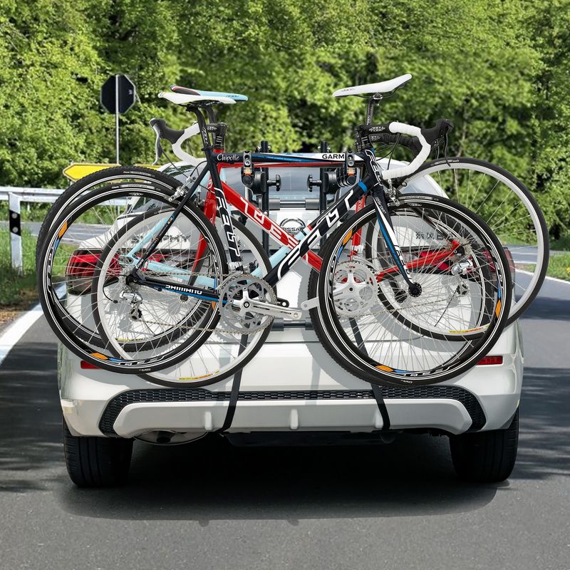 Costway 3-Bike Trunk Mounted Bike Rack Bike Carrier Rack for Sedan Hatchback Minivan SUV, 2 of 11