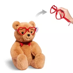 FAO Schwarz 12" Sparklers Bear with Removable Red Heart Glasses Toy Plush