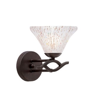 Toltec Lighting Revo 1 - Light Sconce in  Dark Granite with 7" Frosted Crystal Shade - 1 of 1