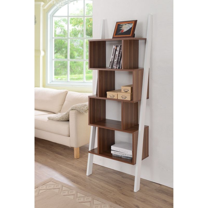 Ascencio Ladder Bookshelf and Display Case White/Walnut&#160; - HOMES: Inside + Out, 3 of 8