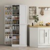 FONTOI 65" Kitchen Pantry Storage Cabinet, Freestanding Cabinet with 16 Shelves, 8-tier Shelving&Adjustable Shelves, White, - 3 of 4