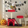 Angel Sar 26'' Gothic Cat Tree with Spacious Condo, 2 Padded Perches and Spider Toy, Red Black Cat Tower for Large Cats - 2 of 4