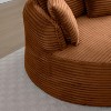 Sapphtopaz Modern Round Bean Bag Chair for Adults&Kids Corduroy Boneless Sofa with 3 Pillows Comfy Single Cloud Couch for Living Room, Bedroom - 3 of 4