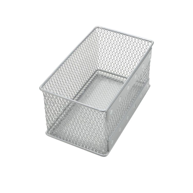 Ybm Home 7.75" x 4.3" x 4.3" Silver Steel Mesh Magnetic Storage Basket, 1 of 4