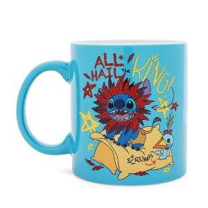 Silver Buffalo Disney Lilo & Stitch "All Hail The King" Ceramic Glitter Mug | Holds 20 Ounces - 1 of 4