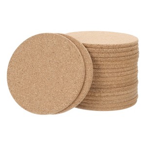 Unique Bargains Durable Sturdy Absorbent Flexible Coasters Brown - 1 of 4
