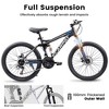 NicBex 24" Mountain Bike with Full Suspension for Adults,21-Speed Shifter Lever with Gear Indicator,Carbon Steel Frame,Mechanical Disc Brake - 4 of 4