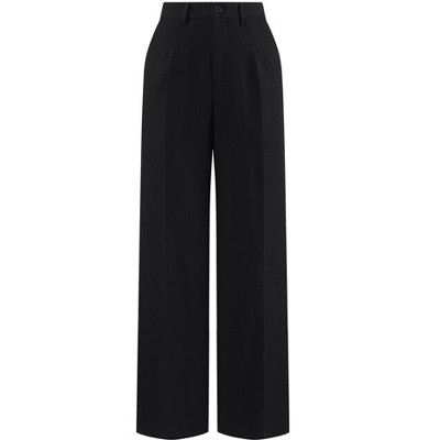 Hobemty Women's Dressy Business High Waisted Straight Leg Office Long Trousers