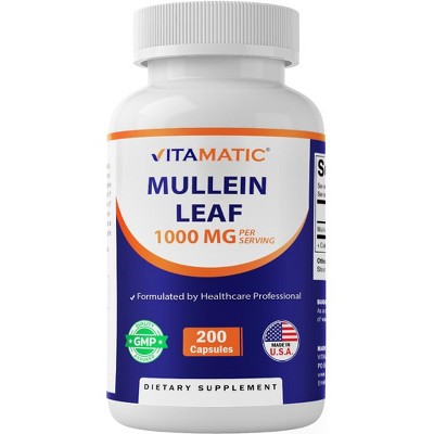 Mullein Leaf Extract 1000 mg - 200 Capsules