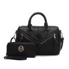 MKF Collection Lara Women’s Satchel Bag – Stylish and Spacious Handbag with Matching Wallet – by Mia K - 2 of 4