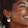 Ross-Simons Mother-Of-Pearl and Onyx Reversible Hoop Drop Earrings in 18kt Gold Over Sterling - 2 of 4