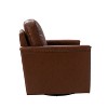 Set of 2 Rosa 29'' Wide Genuine Leather 360¬∞Swivel Armchair with Nailhead Trims |ARTFUL LIVING DESIGN - 3 of 4