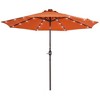 Sonkuki 9ft LED Round Outdoor Patio Market Umbrella w/Aluminum Pole and 8 Sturdy Ribs - 2 of 4