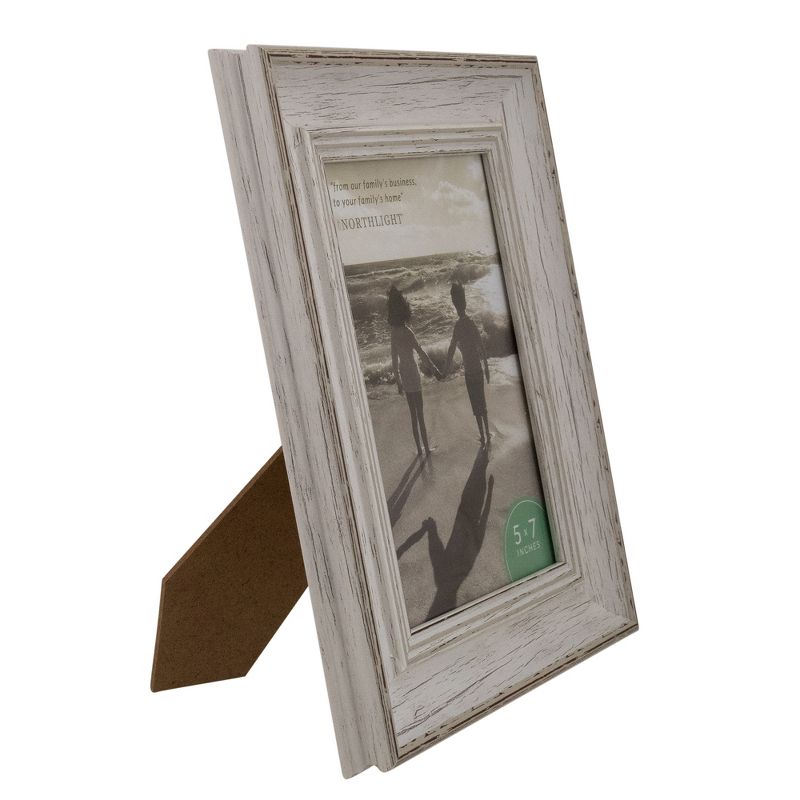 Northlight 5" x 7" Weathered Finish Photo Picture Frame - White, 3 of 6