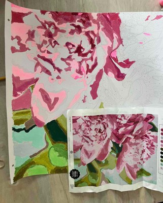 4pk Paint-by-number Canvas Board Kit Florals - Mondo Llama™ : Target