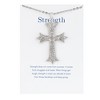 Anna-Kaci Silver Tone Crystal Rhinestone Cross Patonce Necklace with Message Card & Envelope Jewelry Gift - 2 of 4