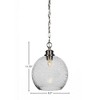 Toltec Lighting Kimbro 1 - Light Pendant in  Brushed Nickel with 9.5" Smoke Bubble Shade - 2 of 2