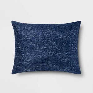 Standard Microfiber Printed Pillow Sham Navy Texture - Room Essentials , Blue Texture