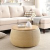 NicBex Modern Round Ottoman Coffee Table with Storage,Large End Table,Wooden Center Table for Living Room - 3 of 4