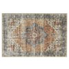 Pearl Velvet Boho Vintage Area Rug Machine Washable, Non Slip, Stain Resistant Printed Carpet, Bedroom Kitchen Aesthetic Low Pile Floor Rug - 2 of 4