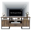 TROPOW Mid Century Modern TV Stand - 75 Inch Entertainment Center with Storage & Drawer, Industrial Console for Living Room, Rustic Brown - 3 of 4