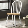 Simple Relax Set of 4 Dining Side Chair with Spindle Back in Natural and White - 2 of 4
