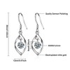 Sterling Silver Earrings - Glistening Diamond Earrings, Ideal for Brides - Stylish Silver Dangle Earrings - 2 of 4