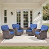 Buenhomino Outdoor Patio Wicker Swivel Chairs - Set of 4 Outside Rattan Rocker Glider Chair Rocking Armchairs for Front Porch Balcony Yard Deck - 2 of 4