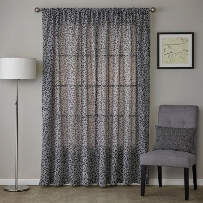 Charcoal Polyester Light-Filtering Rod Pocket Window Panel