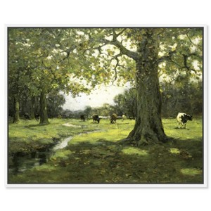 Art Remedy Meadow Brook by Charles Paul Gruppe Classic Landscape and Portrait Wall Art Framed - 1 of 4