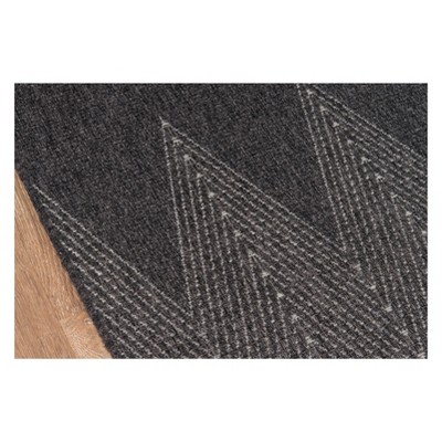Como Charcoal Geometric 2' x 3' Synthetic Indoor/Outdoor Rug