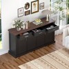 Dexmalle Farmhouse Fluted Sideboard Buffet Cabinet with 4 Doors and 3 Drawers - 2 of 4