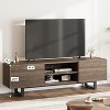 Coucheta 70-inch Industrial TV Stand for 80 Inch TVs, Heavy Duty 450LB Capacity, 2 Storage Drawers & Open Shelves - 4 of 4