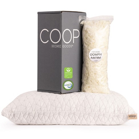 1/2 Coop Home Goods Adjustable Shredded Gel Memory Foam and Poly Fiber Fill 