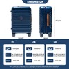 Sevobal Luggage 24" On Luggage Lightweight Suitcase Tsa Lock USB Port Luggage Wheel Lock Handle Spinner Wheels, Blue, 16.53"*10.23"*25.19" - 3 of 4