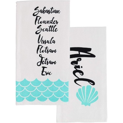 Seven20 Disney The Little Mermaid Princess Ariel Themed Kitchen Towel Set