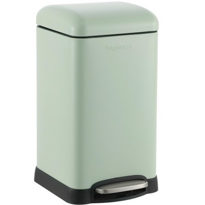 Hachiman Tap Trash Bin - 10 Liter Capacity Dark Green Kitchen Waste Bin Size L